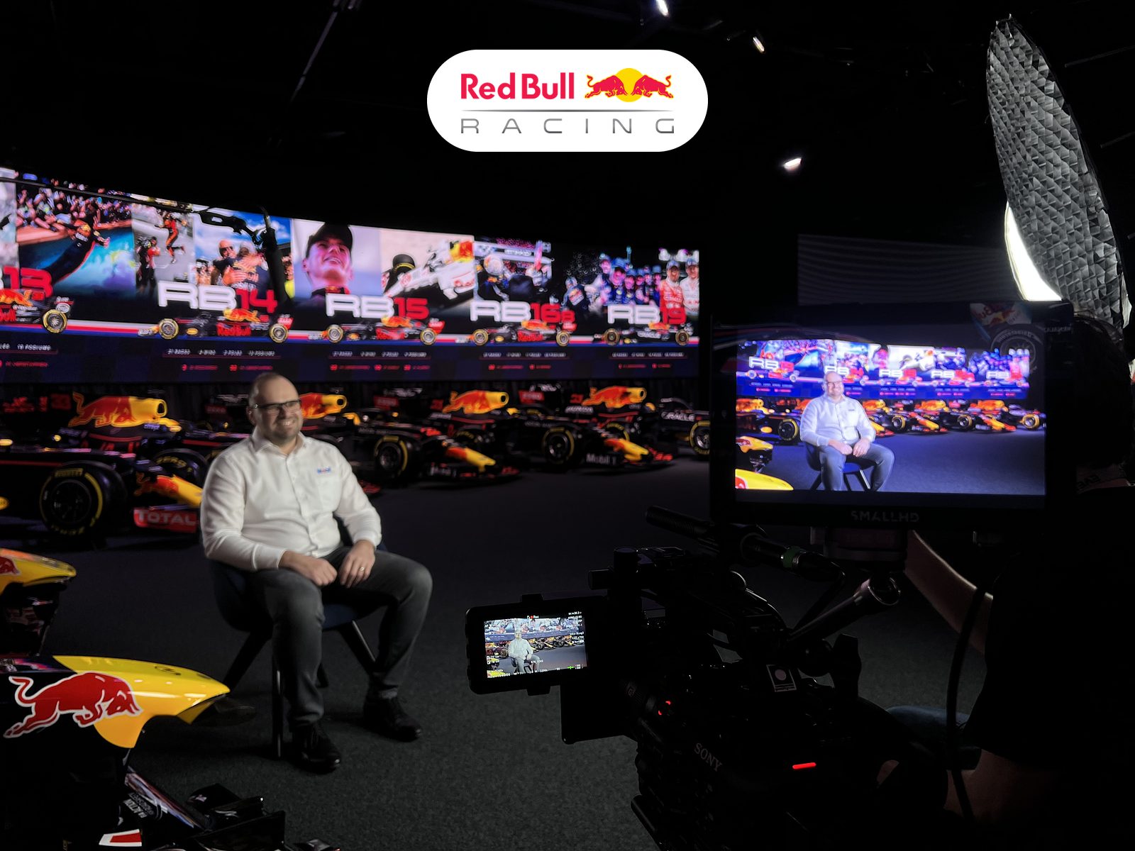 Behind the scenes of the Red Bull Racing × ExxonMobil interview inside MK-7
